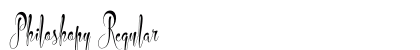 Philoshopy Regular Font Preview