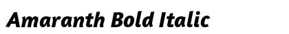 Amaranth Bold Italic Font Preview