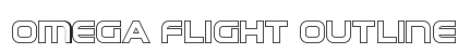 Omega Flight Outline Regular Font Preview