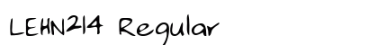 LEHN214 Regular Font Preview