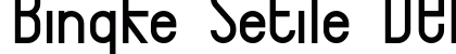 Bingke Setile DEMO Regular preview Bingke Setile DEMO Regular preview