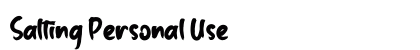 Salting Personal Use (OpenType) Font Preview