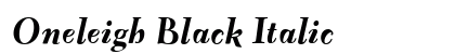 Oneleigh Black Italic preview