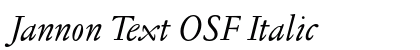 Jannon Text OSF Italic Preview
