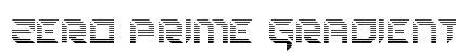 Zero Prime Gradient Regular Font Preview