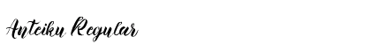 Anteiku Regular Font Preview