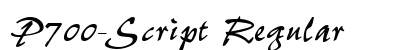 P700-Script Regular Font P700-Script Regular Font Preview