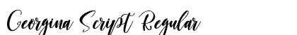 Georgina Script Regular Font Preview