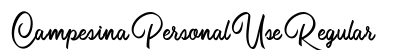 Campesina Personal Use Regular font free download
