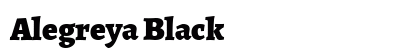 Alegreya Black preview