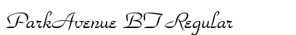 ParkAvenue BT Regular Font Preview