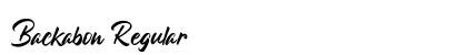 Backabon Regular Font Preview Backabon Regular Font Preview