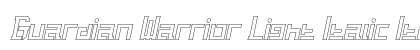 Guardian Warrior Light Italic Italic Font Guardian Warrior Light Italic Italic Font Preview