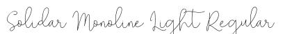 Solidar Monoline Light Regular Font Preview