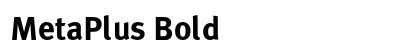 MetaPlus Bold Font Preview