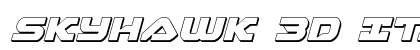 Skyhawk 3D Italic Italic Font Preview