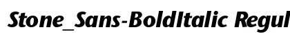 Stone_Sans-BoldItalic Regular font free download