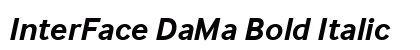InterFace DaMa Bold Italic preview InterFace DaMa Bold Italic preview