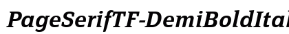 PageSerifTF-DemiBoldItalic Regular Font Preview PageSerifTF-DemiBoldItalic Regular Font Preview