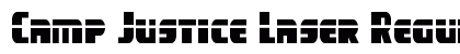 Camp Justice Laser Regular Font Camp Justice Laser Regular Font Preview