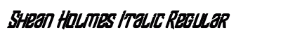 Shean Holmes Italic Regular Font Preview