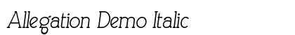 Allegation Demo Italic preview