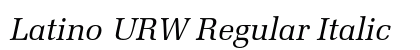 Latino URW Regular Italic (OpenType) Font Preview