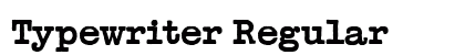 Typewriter Regular preview Typewriter Regular preview