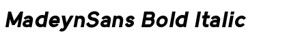 MadeynSans Bold Italic preview