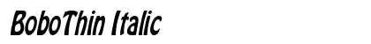 BoboThin Italic Font Preview