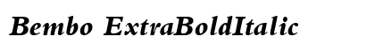Bembo ExtraBoldItalic preview