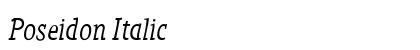 Poseidon Italic Font Preview