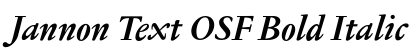 Jannon Text OSF Bold Italic preview Jannon Text OSF Bold Italic preview