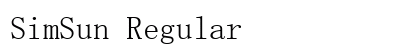 SimSun Regular Font Preview