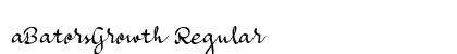 aBatorsGrowth Regular (OpenType) Font Preview