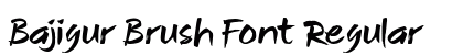 Bajigur Brush Font Regular (OpenType) Font Preview