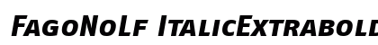 FagoNoLf ItalicExtrabold Preview