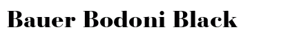 Bauer Bodoni Black preview