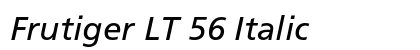 Frutiger LT 56 Italic Font Preview