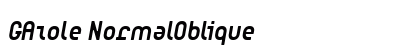 GAzole NormalOblique Font GAzole NormalOblique Font Preview