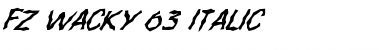 FZ WACKY 63 ITALIC Font