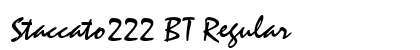 Staccato222 BT Regular Font Preview