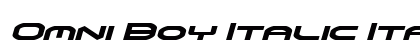 Omni Boy Italic Italic Font Preview