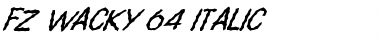 FZ WACKY 64 ITALIC Font