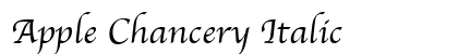 Apple Chancery Italic Font Preview