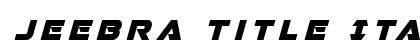 Jeebra Title Italic Italic