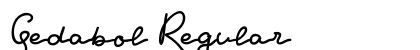 Gedabol Regular Font Preview