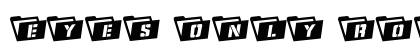 Eyes Only Rotated Regular Font Preview