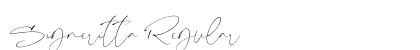 Signeritta Regular Font Preview