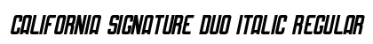 California Signature Duo Italic Regular Font Preview